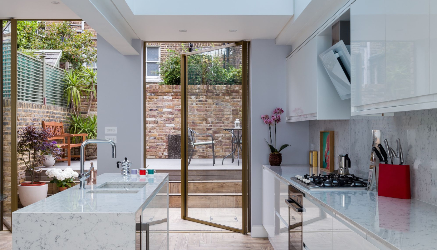 pearl gold pivot door